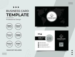 Professional Medical Doctor Healthcare Business Card Design Template vector