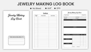 Jewelry Making Logbook Or Notebook vector