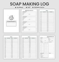 Soap Making Logbook Journal Or Notebook vector