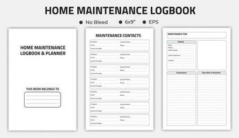 hogar mantenimiento cuaderno o cuaderno vector