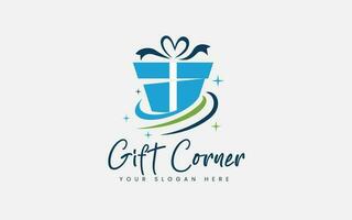 Gift Shop Logo Symbol Template Design. Online Shopping Gift Logo Templates vector