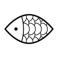 Abstract geometric fish vector icon design. Marine world flat icon.