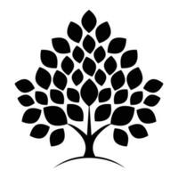 Geometric tree vector icon design. Nature flat icon.