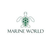 marina mundo vector logo diseño. Tortuga logotipo Oceano mundo logo modelo.