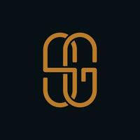 SG initials monogram concept. Logo design of letters S and G. vector