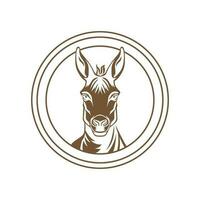 Donkey vector icon design. Farm symbol flat logo design.