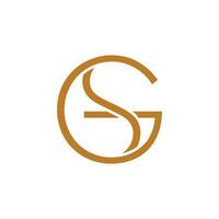 SG initials monogram concept. Logo design of letters S and G. vector