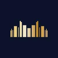 Abstract gold house logo icon. Vector logo design for mortage and real estate industry.