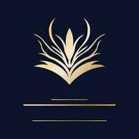 Abstract vector logo design. Luxury gold symbol template.