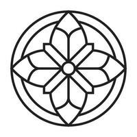 Geometric abstract vector icon design. Ornate emblem flat icon.