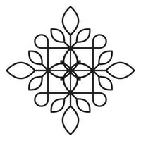 Geometric abstract vector icon design. Ornate emblem flat icon.