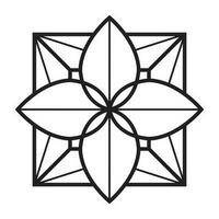 Geometric abstract vector icon design. Ornate emblem flat icon.