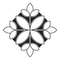 Geometric abstract vector icon design. Ornate emblem flat icon.