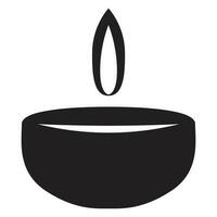 Candle vector icon design. Flat candle icon.