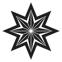 Abstract geometric star vector icon design. Snowflake flat icon.