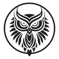 Abstract owl vector icon design. Wise bird flat icon.