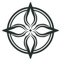geométrico resumen vector icono diseño. florido emblema plano icono.