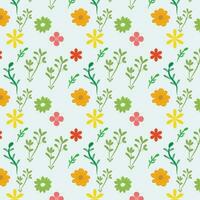 abstract beuatiful flower of colorful floral semaless pattern modern design on isolated on white background vector illustration