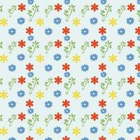 abstract beuatiful flower of colorful semaless pattern on isolated on white background vector illustration