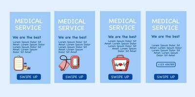 Set of Medical Health Story vector