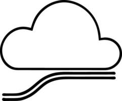 cloud icon outline sign clouds draw black line symbol graphic design weather forecast doodle style  vector illustration