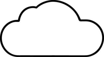 cloud icon outline sign clouds draw black line symbol graphic design weather forecast doodle style  vector illustration