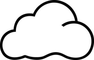 cloud icon outline sign clouds draw black line symbol graphic design weather forecast doodle style  vector illustration