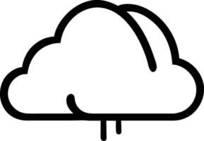 cloud icon outline sign clouds draw black line symbol graphic design weather forecast doodle style  vector illustration