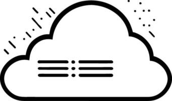 nube icono contorno firmar nubes dibujar negro línea símbolo gráfico diseño clima pronóstico garabatear estilo vector ilustración