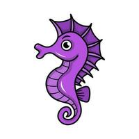 sea horse cartoon, animal illustration vector