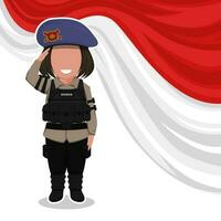 policewoman cartoon vector