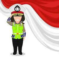 policewoman cartoon vector