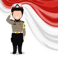 cute police character cartoon vector