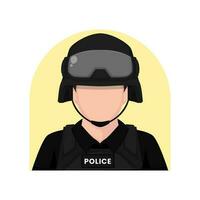 policía dibujos animados y policía icono. ilustración vector diseño