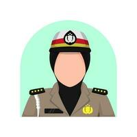 police woman cartoon and police icon. illustration vector design