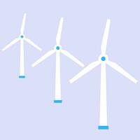 Wind turbine icon. Windmill silhouette. Modern flat icon in stylish colors. vector