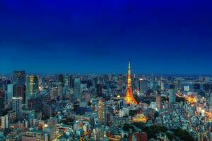 Tokyo at Nigh view of Tokyo tower, Tokyo city skyline, Tokyo Japan - Image photo