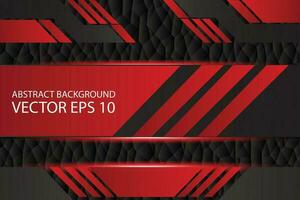 Red and black contrast abstract technology background vector. vector