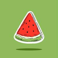 Watermelon fruit vector illustration design. Printable Watermelon sticker