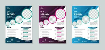 Creative corporate business flyer brochure template design, Abstract business flyer, Brochure design, advertise, Cover design, publication, Poster, Marketing agency flyer design. vector