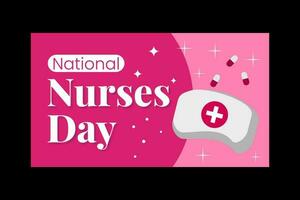 nurses national day banner template vector