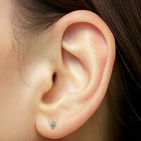 Closeup ear stock photo