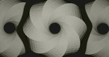 Paper twisted surfaces spinning in the dark, 3d rendering abstract background. photo
