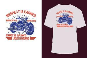 Motorcycle T Shirt Design Vector Illustration