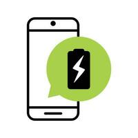 battery charging flat icon vector