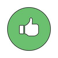 thumbs up like flat vector icon illustration