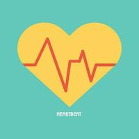 heartbeat cardiograph health care vector illustration