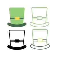 set of various types of human hat vector