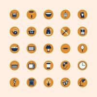 set of Household appliances vector icon illustration