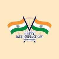 contento independencia día de la india tricolor bandera vector